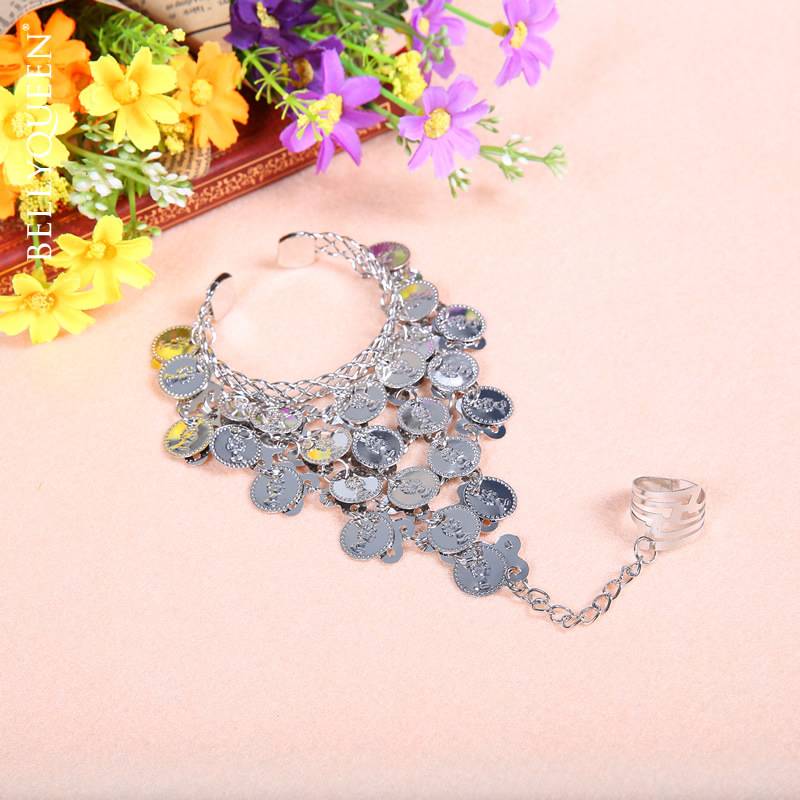A silver bracelet